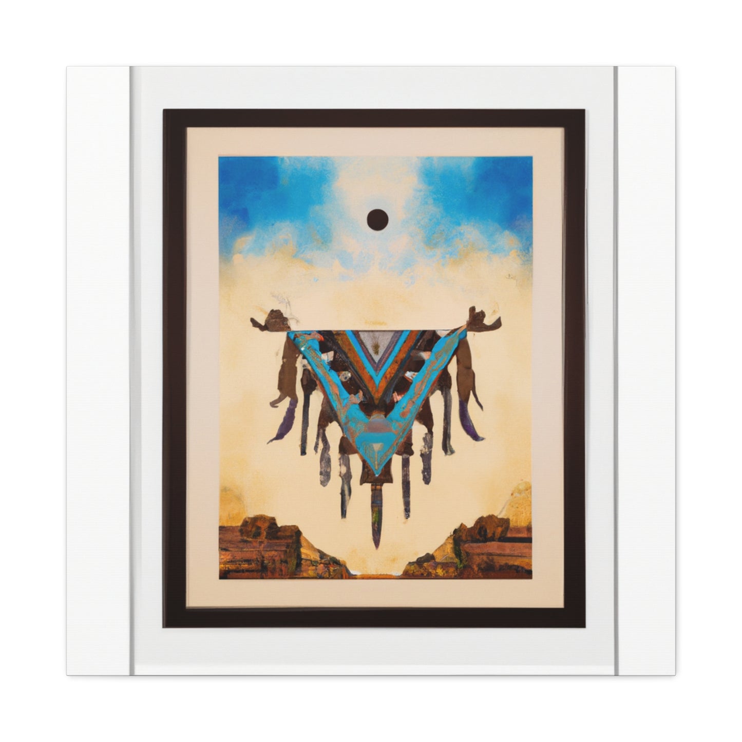 Mandan Silverhawk - Native American Indian Canvas Wall Art