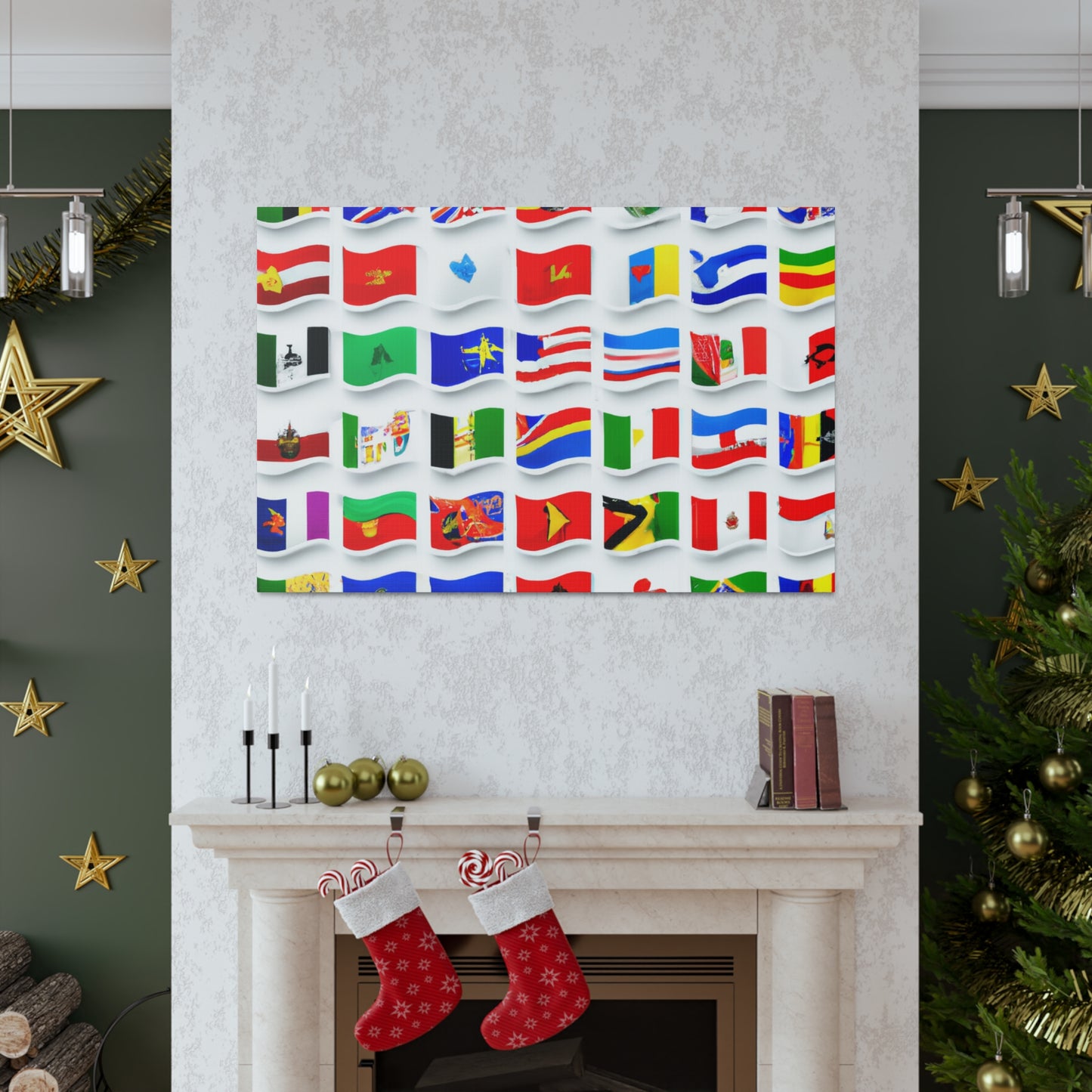 Josephine Leser - Flags Of The World Canvas Wall Art