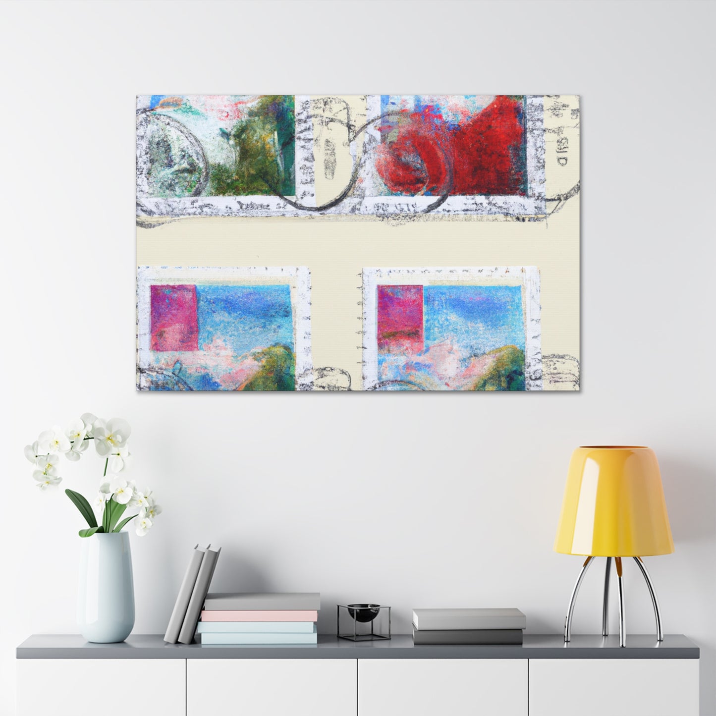 "Cultural Wonders of the World" - Postage Stamp Collector Canvas Wall Art