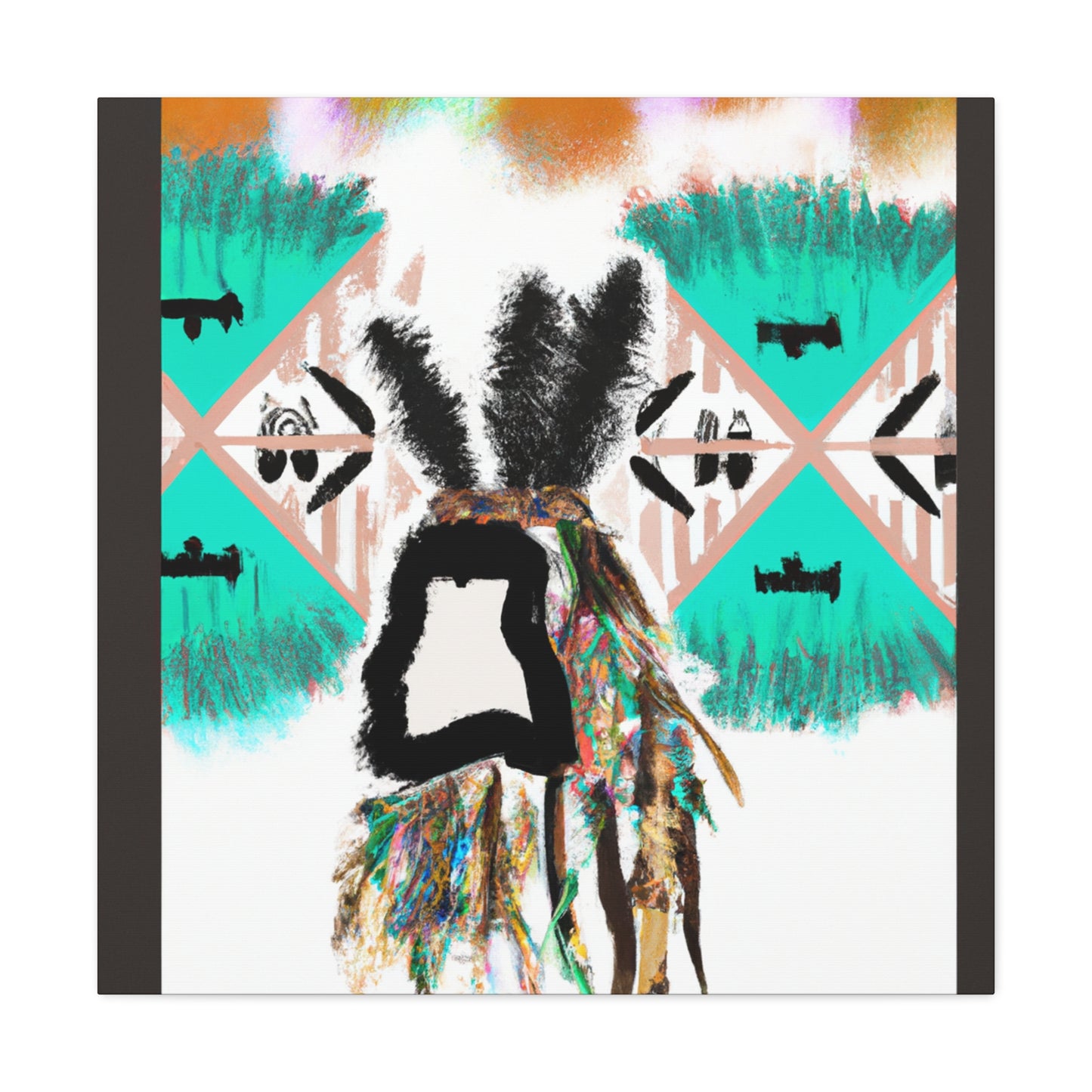 Sagamore Wolfpaw - Native American Indian Canvas Wall Art