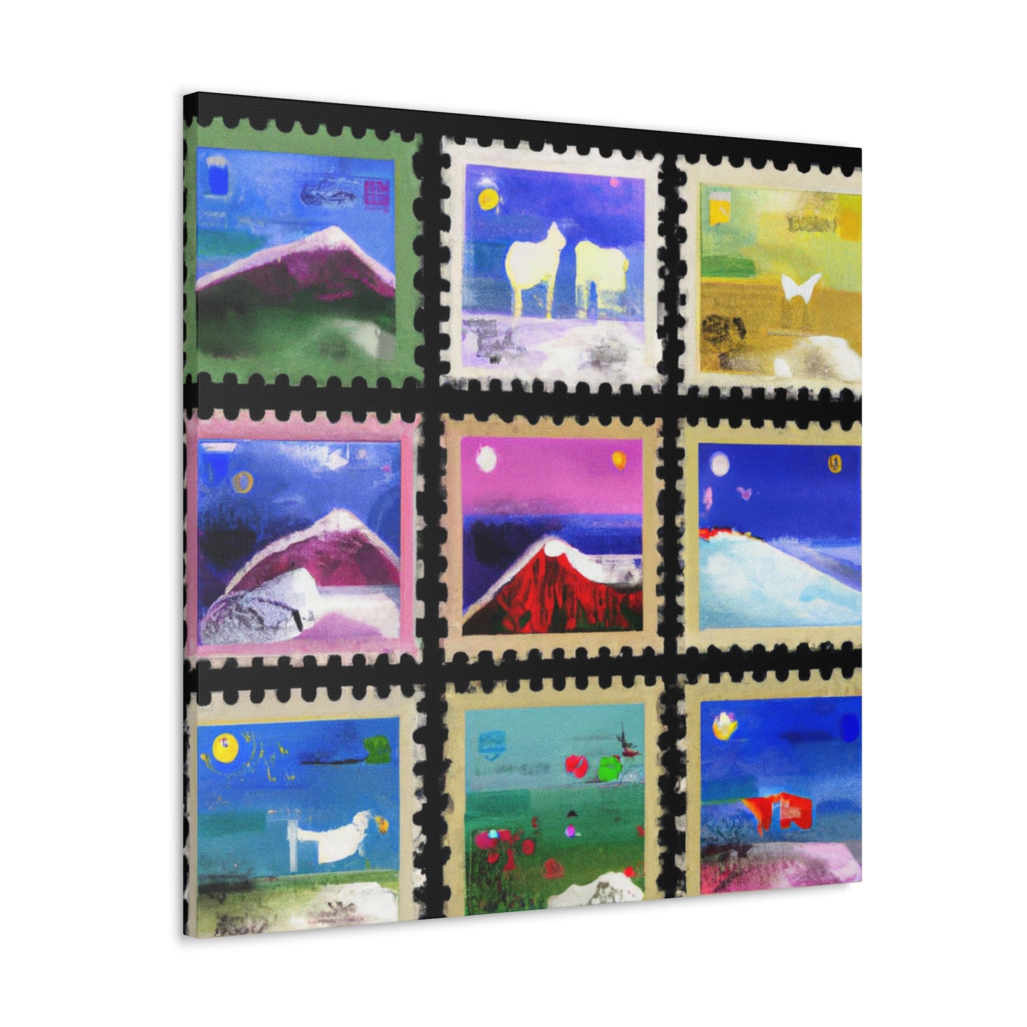 Global Postage Stamps - Postage Stamp Collector Canvas Wall Art