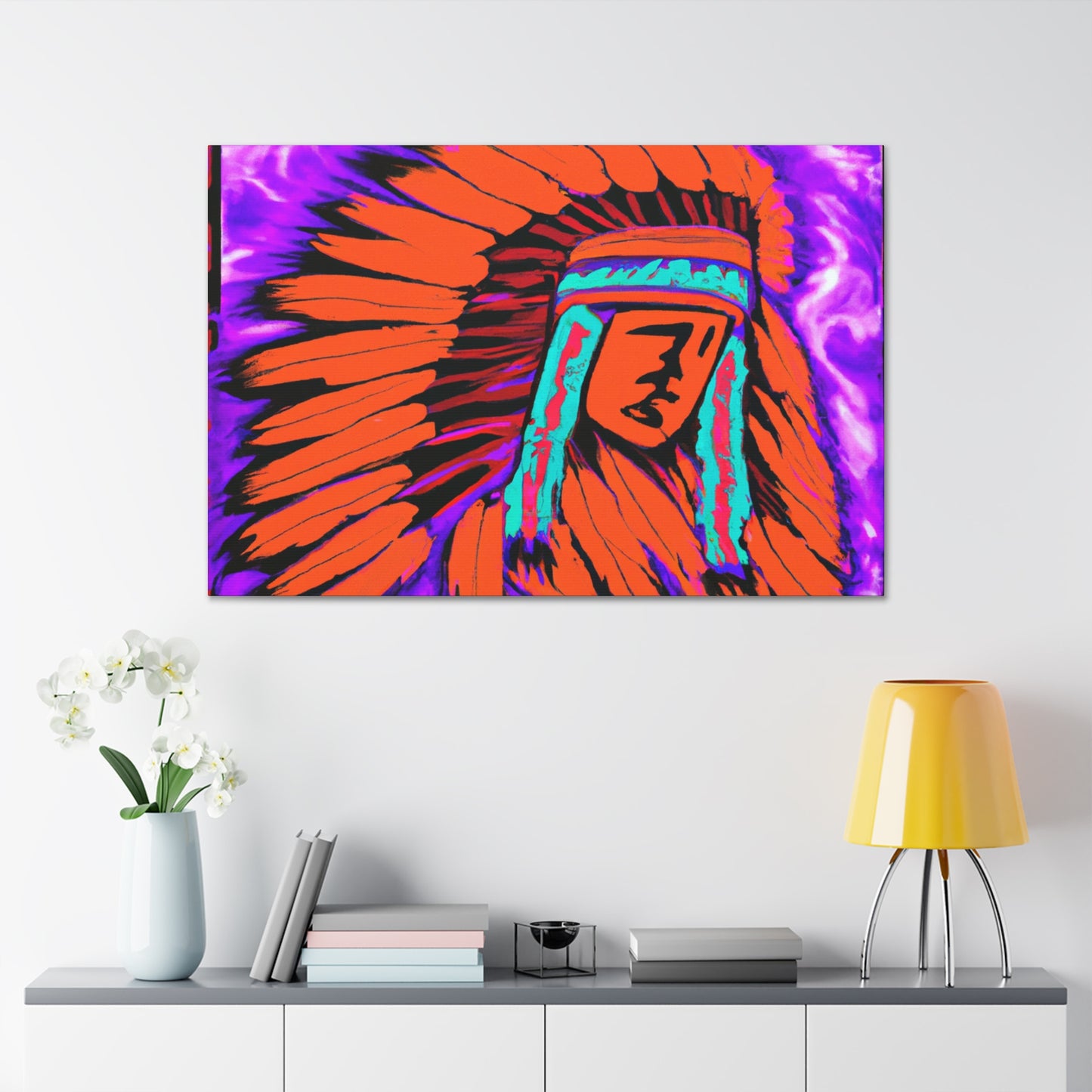 Tecumseh Brightstar - Native American Indian Canvas Wall Art