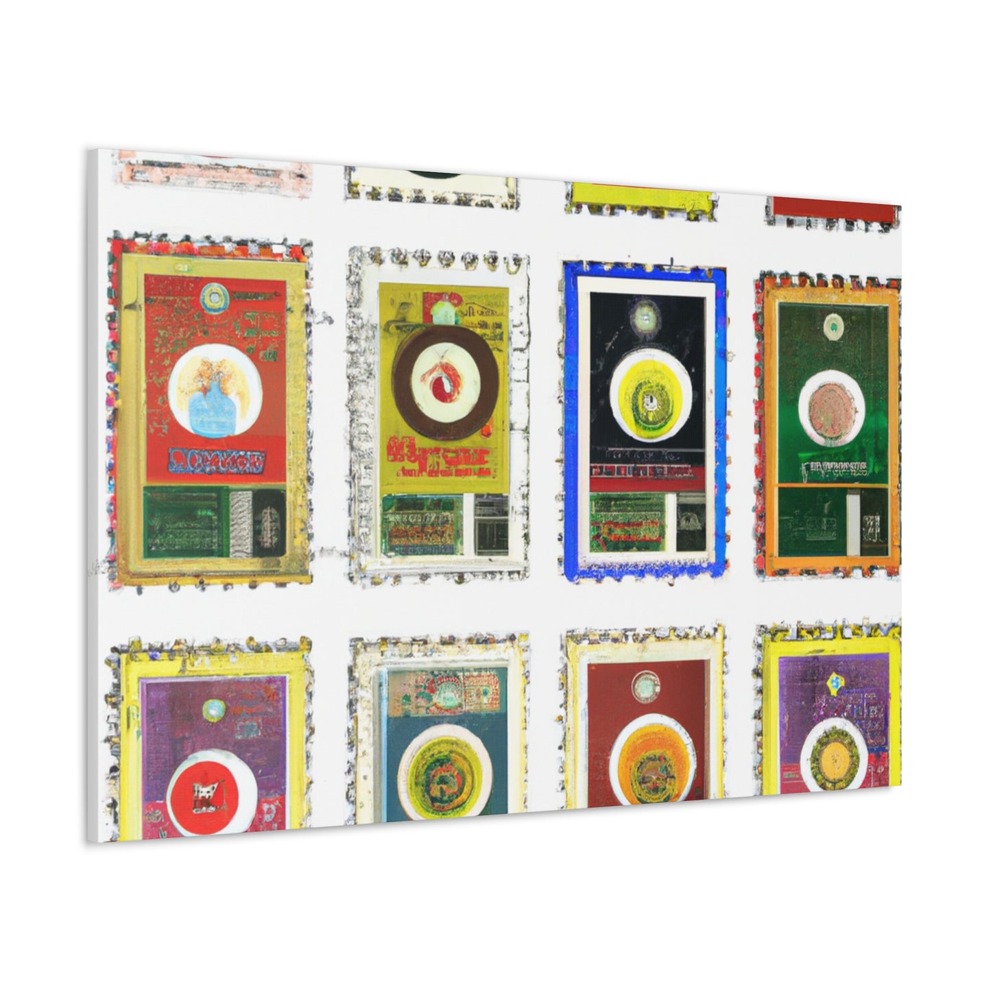 Global Stamp Collection. - Postage Stamp Collector Canvas Wall Art