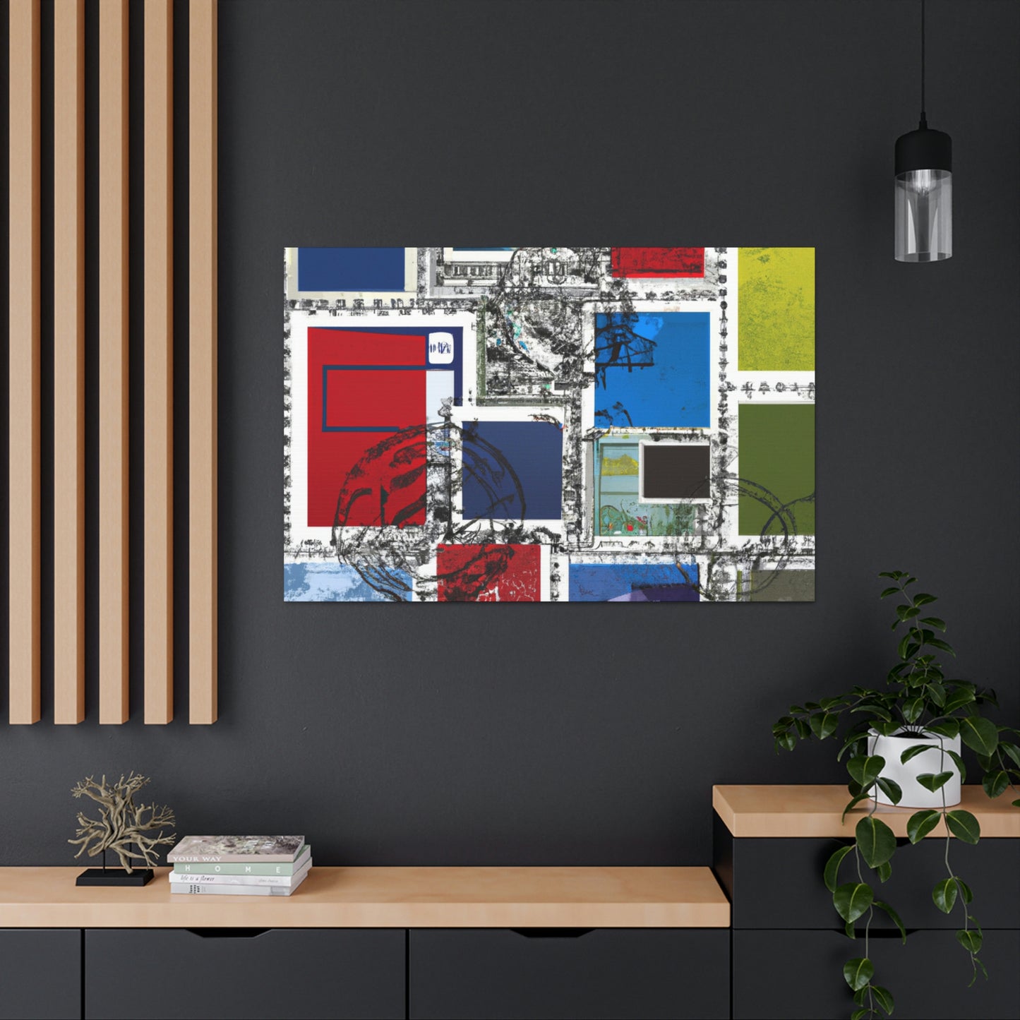 Global Exploration Stamps - Postage Stamp Collector Canvas Wall Art