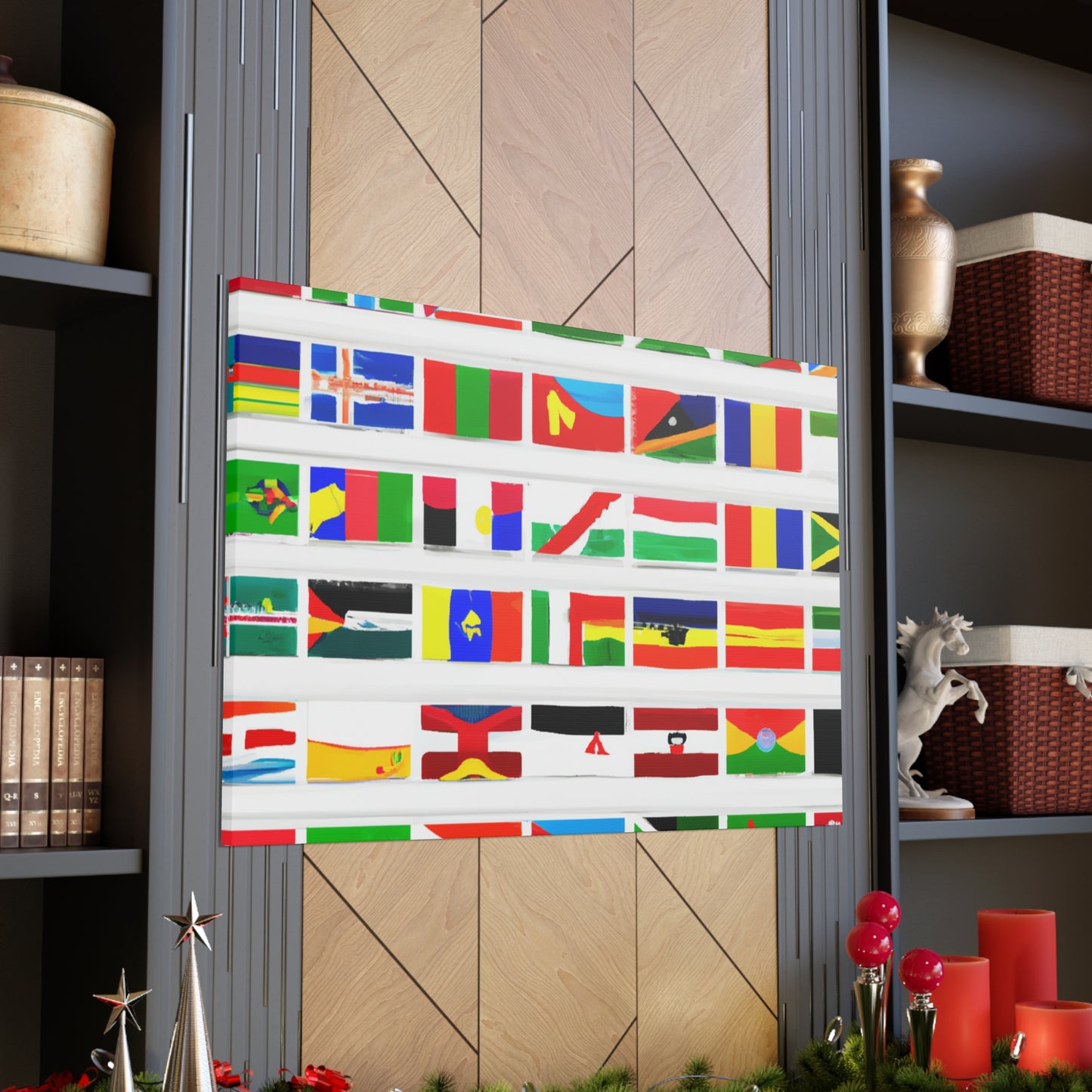 Adelaide Blaine, Flag Designer of the 1800's - Flags Of The World Canvas Wall Art