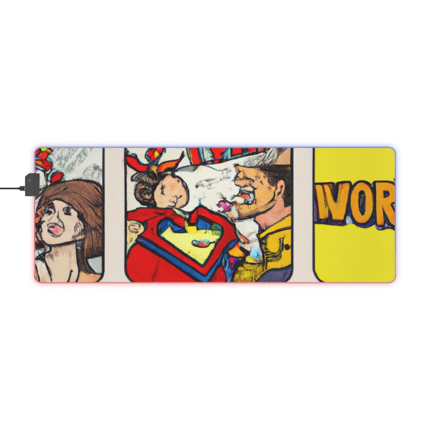 Mortimer "Morty" McSpiffy - Comic Book Collector LED Light Up Gaming Mouse Pad