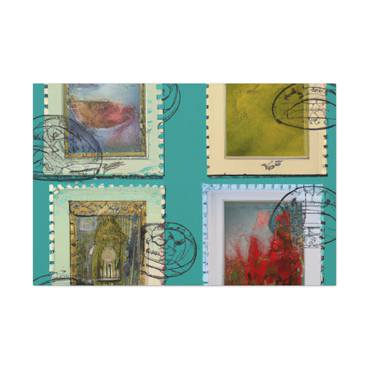 "Glories of the World" - Postage Stamp Collector Canvas Wall Art