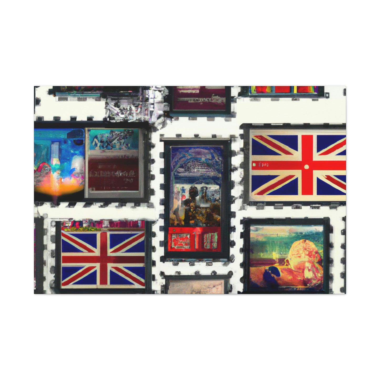 International Friendship Stamps - Postage Stamp Collector Canvas Wall Art