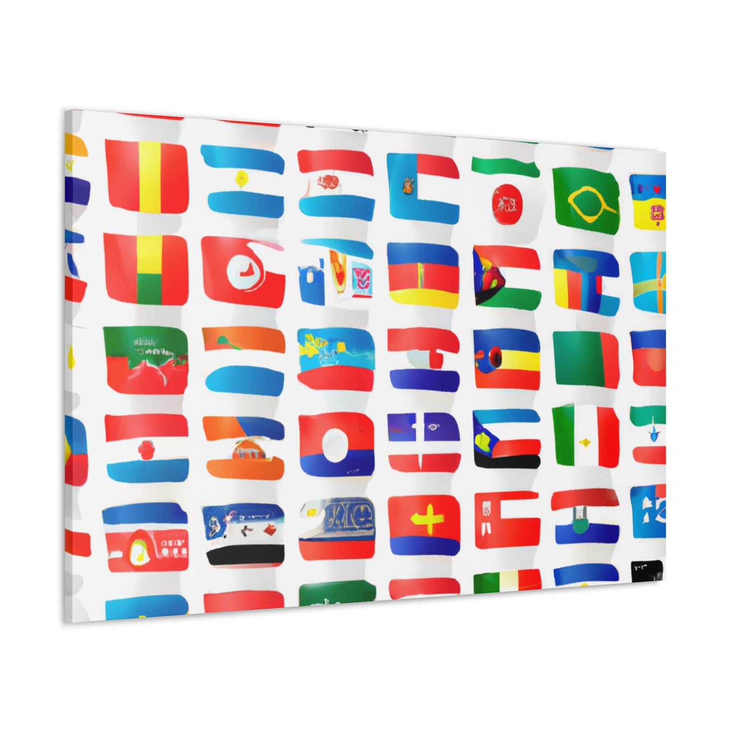 Louisa Pickford - Flags Of The World Canvas Wall Art