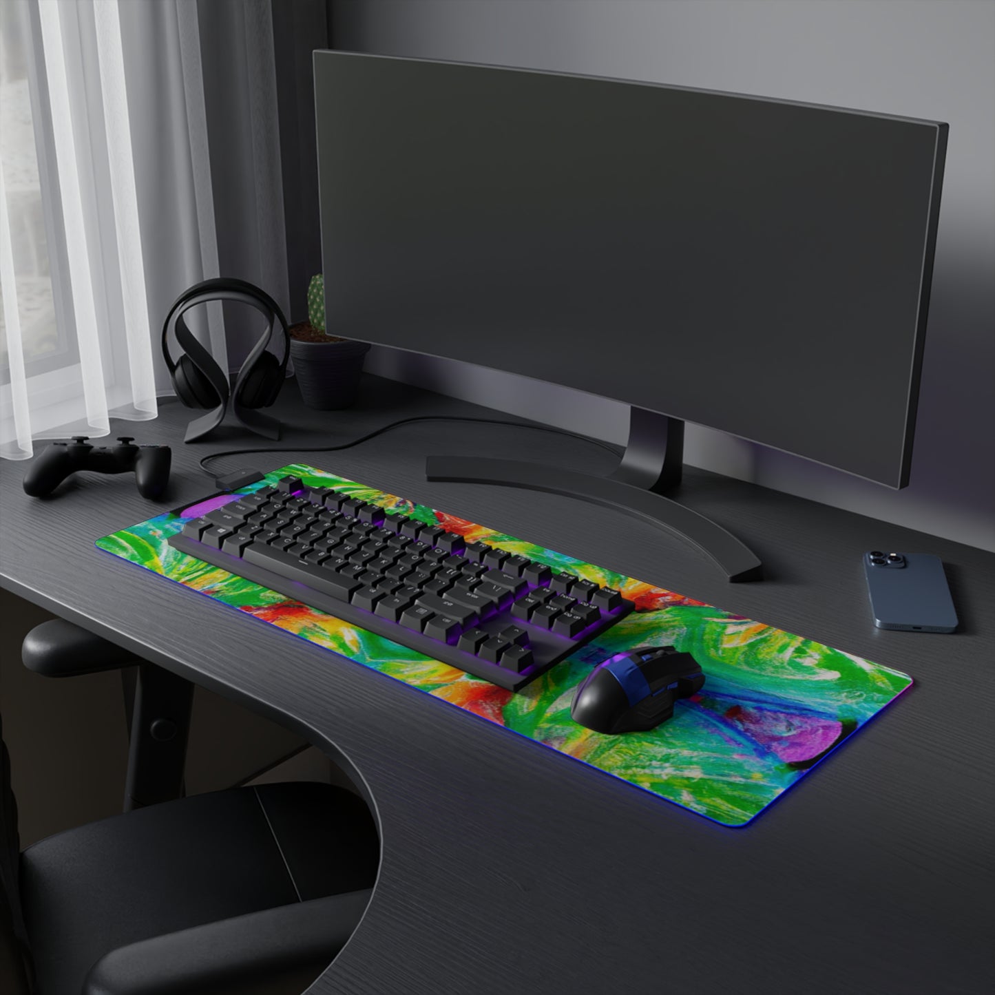 Bob Digger - Psychedelic Trippy LED Light Up Gaming Mouse Pad