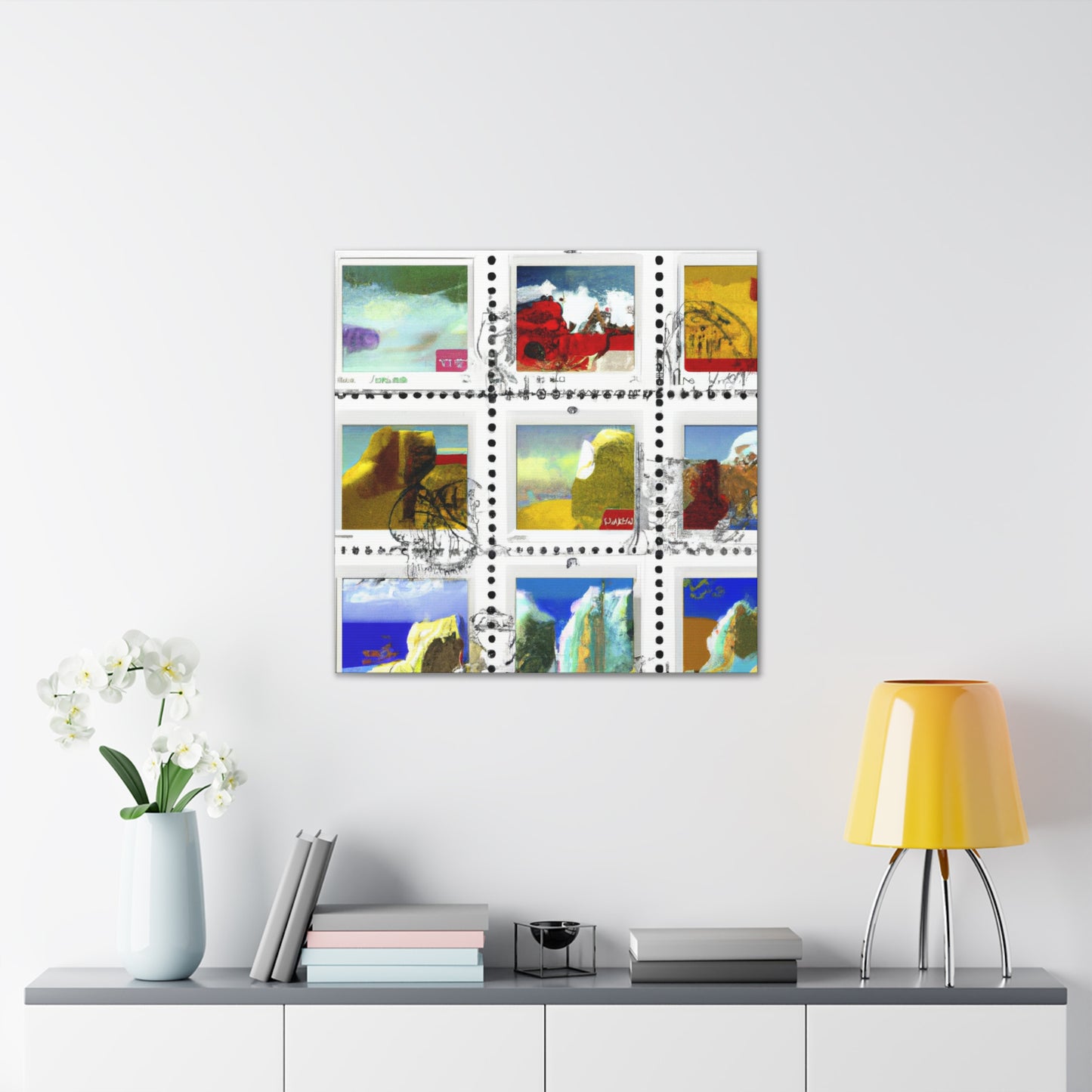 Global Friendship Stamps. - Postage Stamp Collector Canvas Wall Art