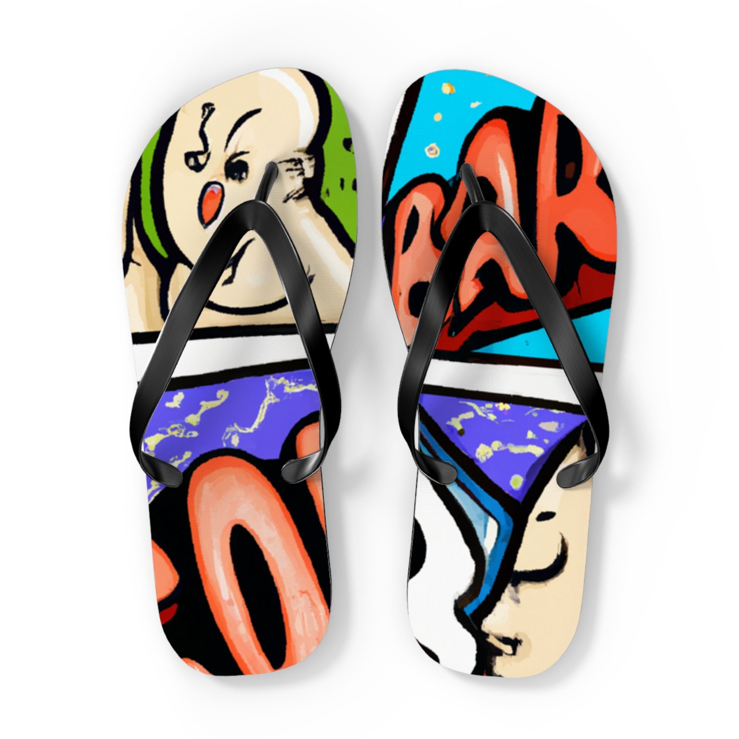 Captain Lightning Strike - Comics Collector Flip Flop Beach Sandals