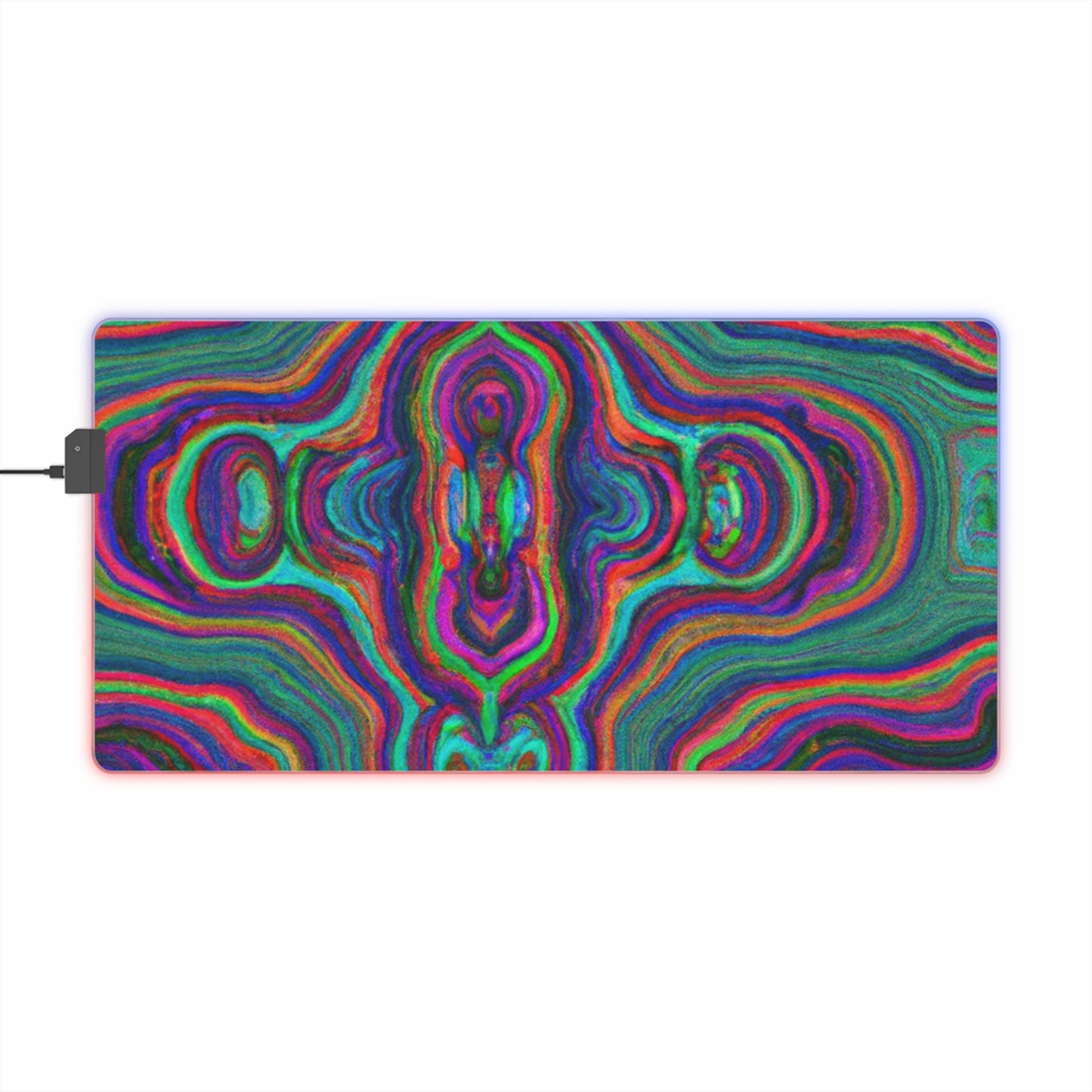 Alice the Atomic Ace - Psychedelic Trippy LED Light Up Gaming Mouse Pad