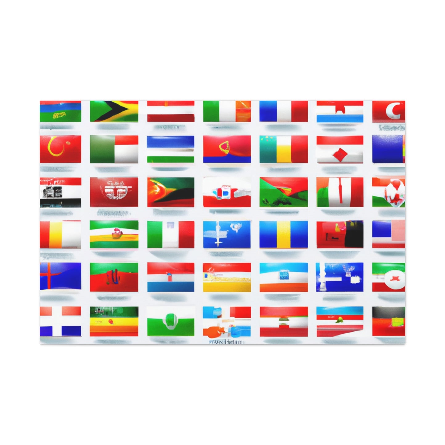 John Bartlett - Flags Of The World Canvas Wall Art