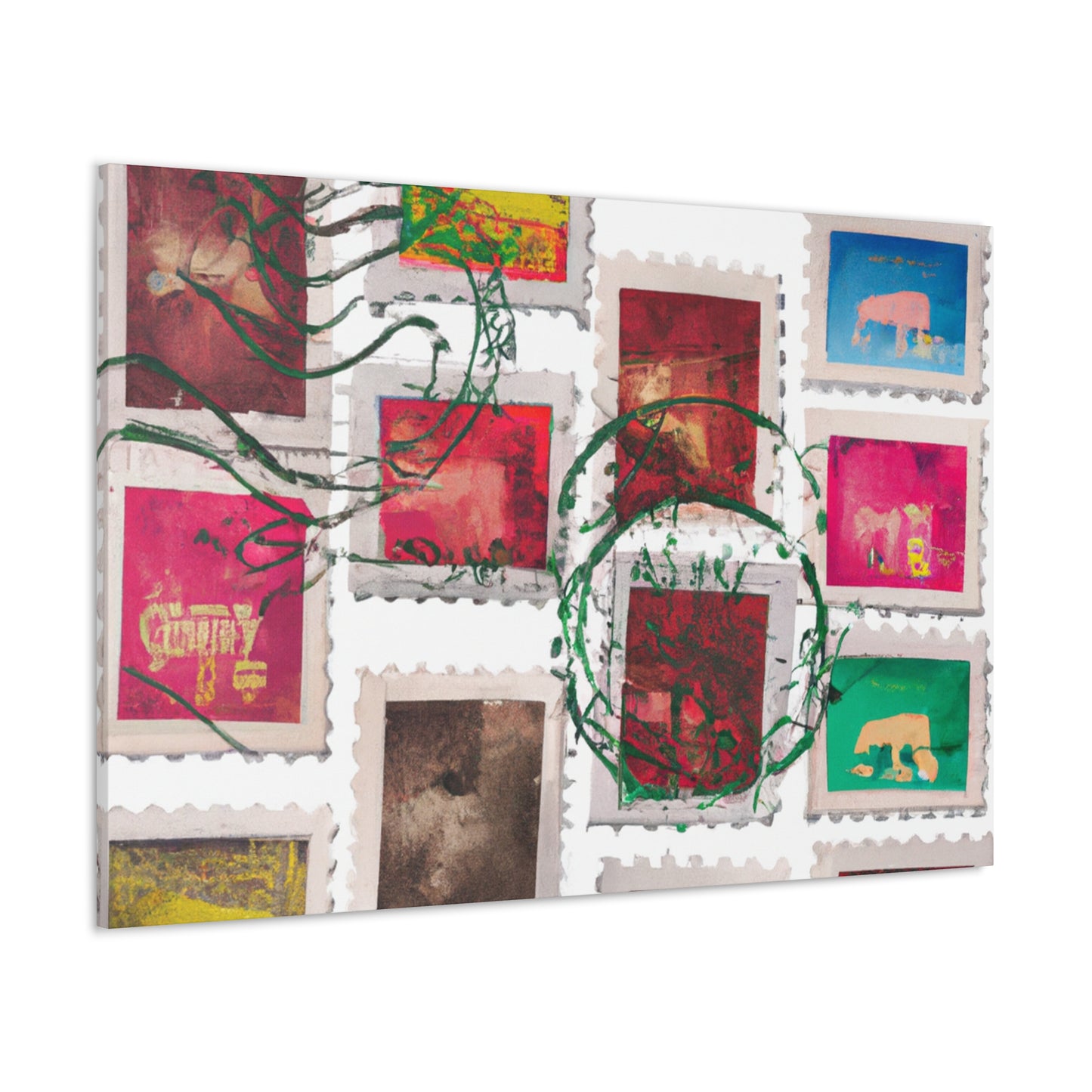 Globetrotter Stamps - Postage Stamp Collector Canvas Wall Art