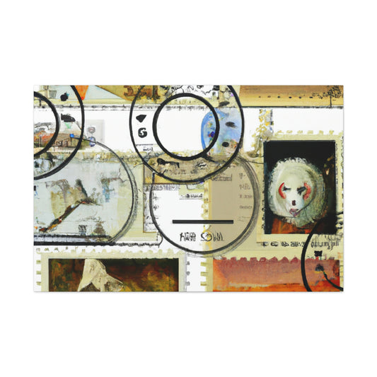 International Postage Panorama - Postage Stamp Collector Canvas Wall Art