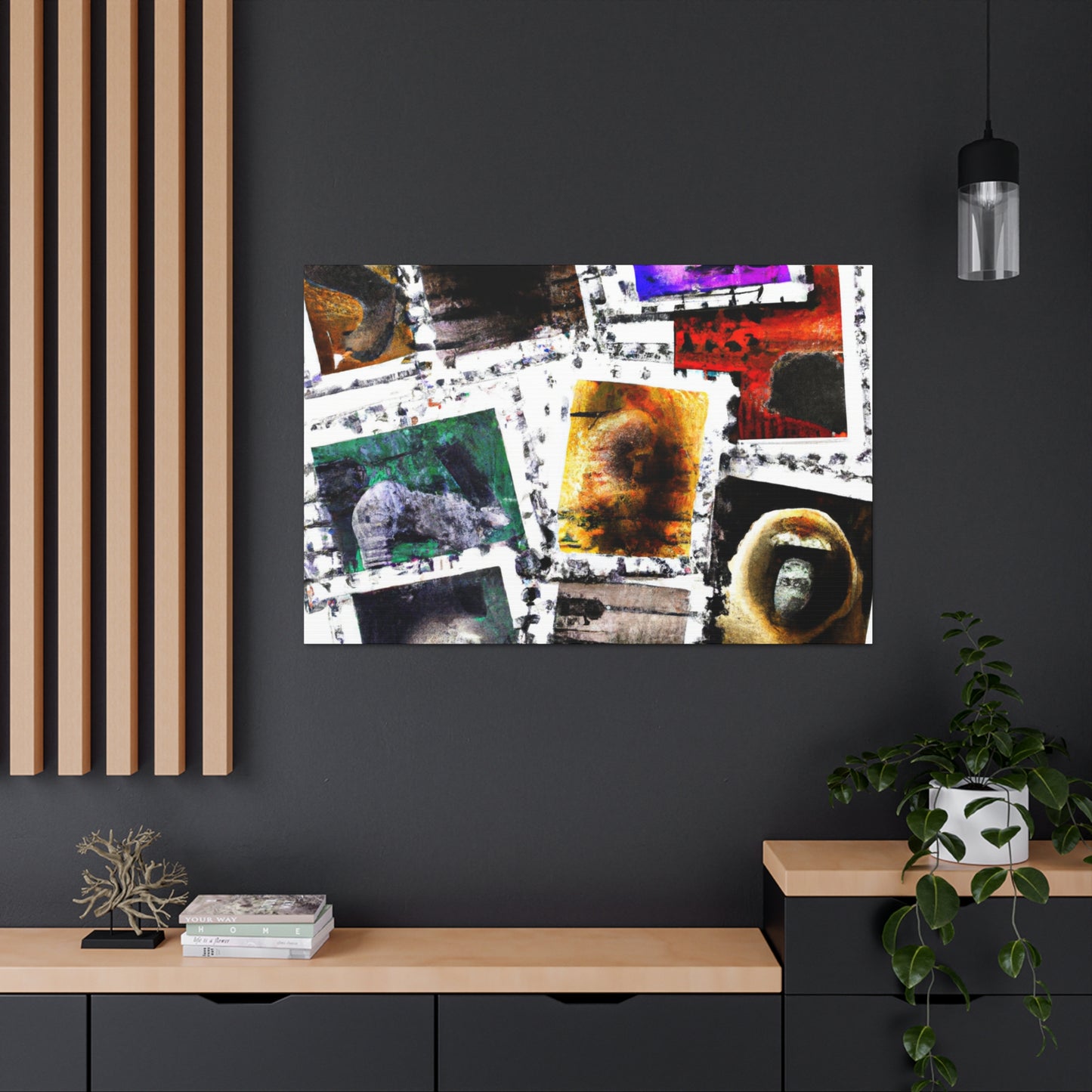 'Cultural Landmarks Around the Globe' Stamps - Postage Stamp Collector Canvas Wall Art