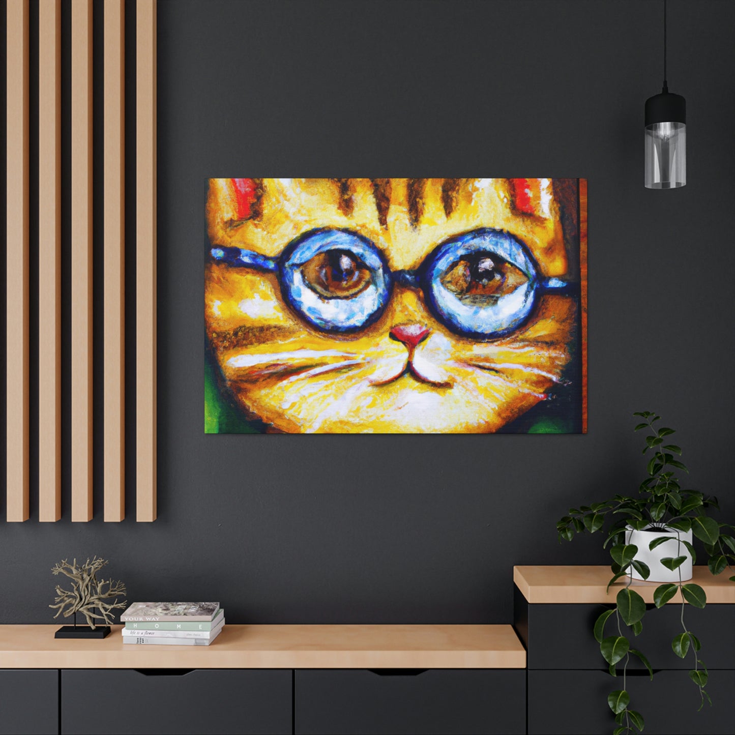 Sandy Whiskerson - Cat Lovers Canvas Wall Art