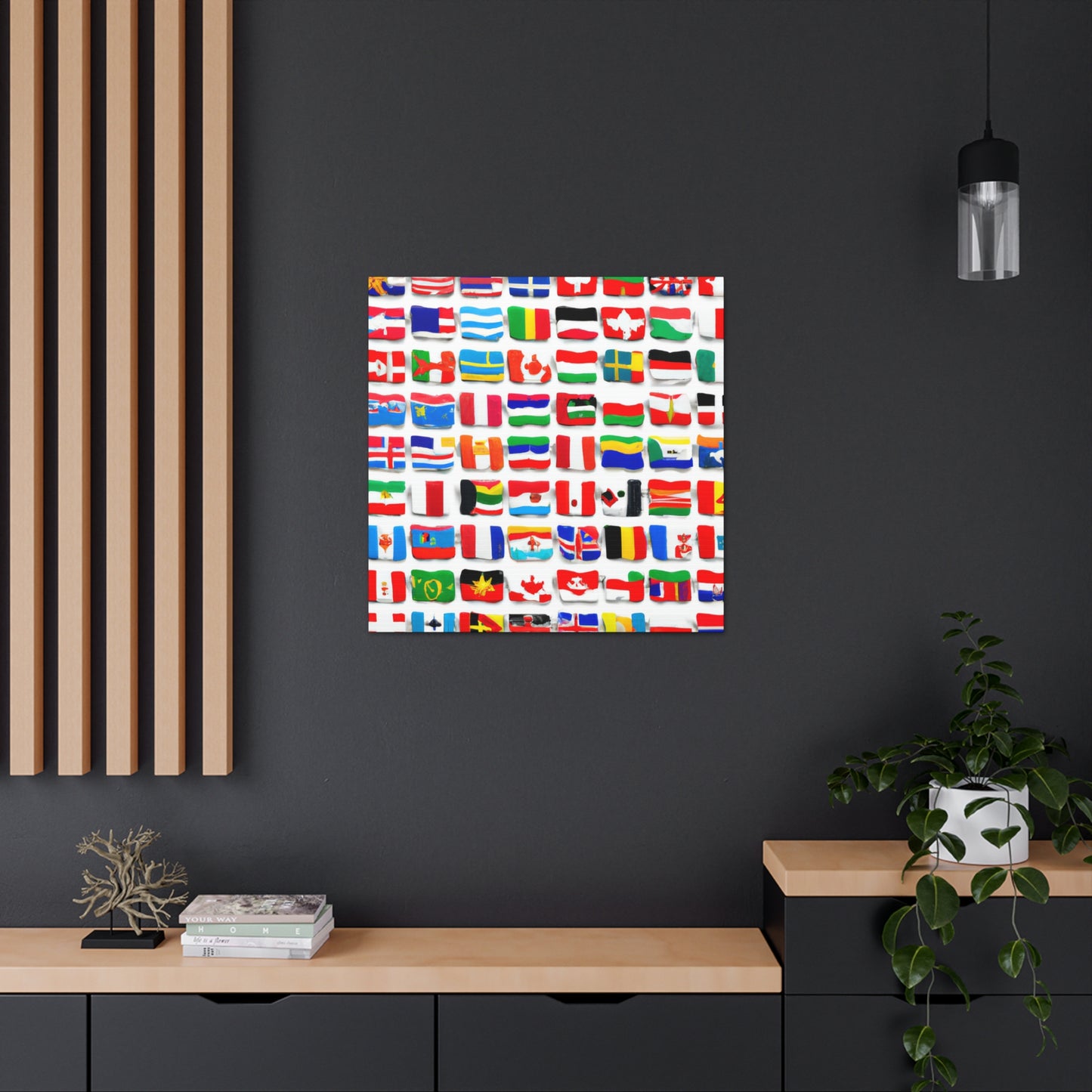 John Rhaes Flagmaker - Flags Of The World Canvas Wall Art