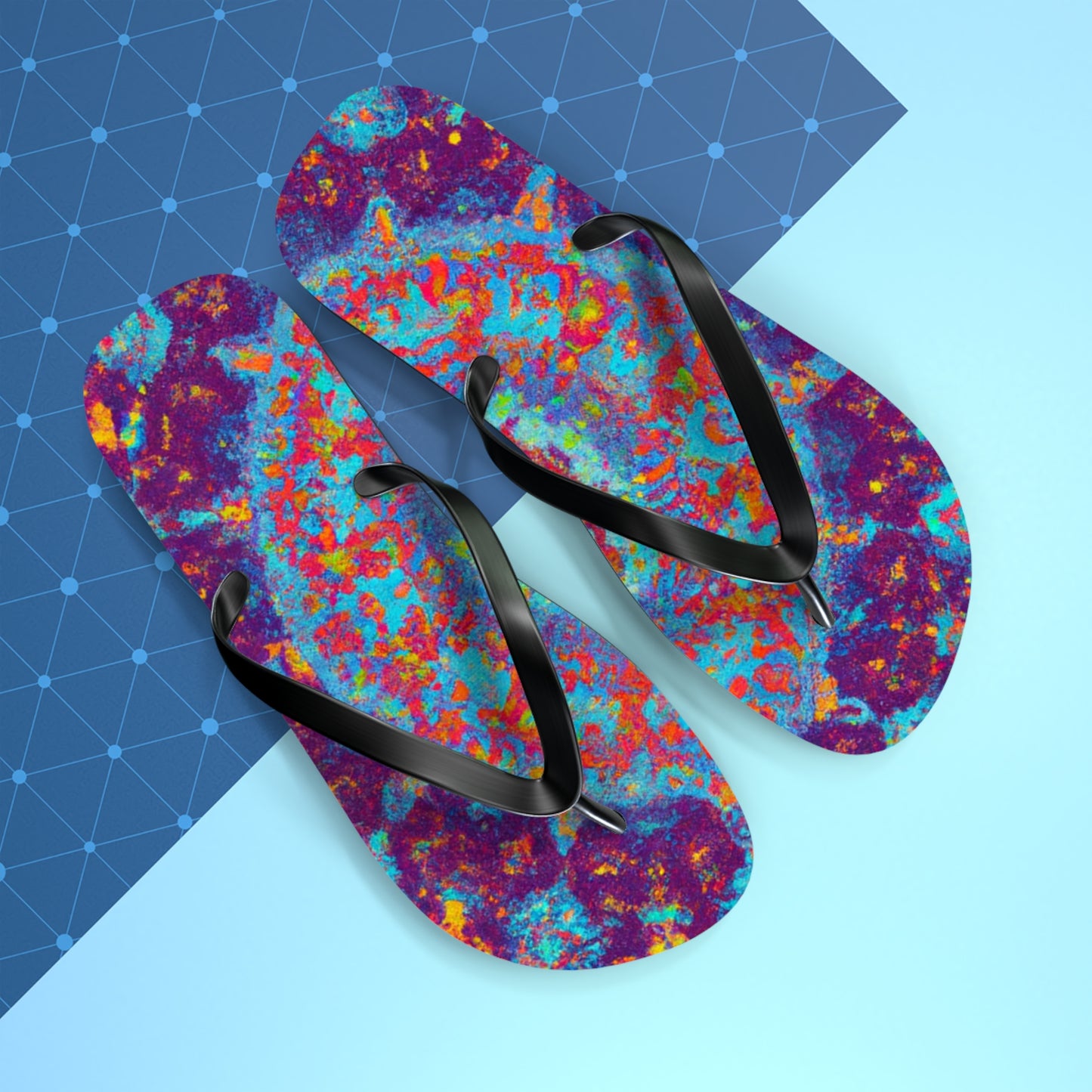 Abigail Cuthbert, Bootmaker - Psychedelic Trippy Flip Flop Beach Sandals