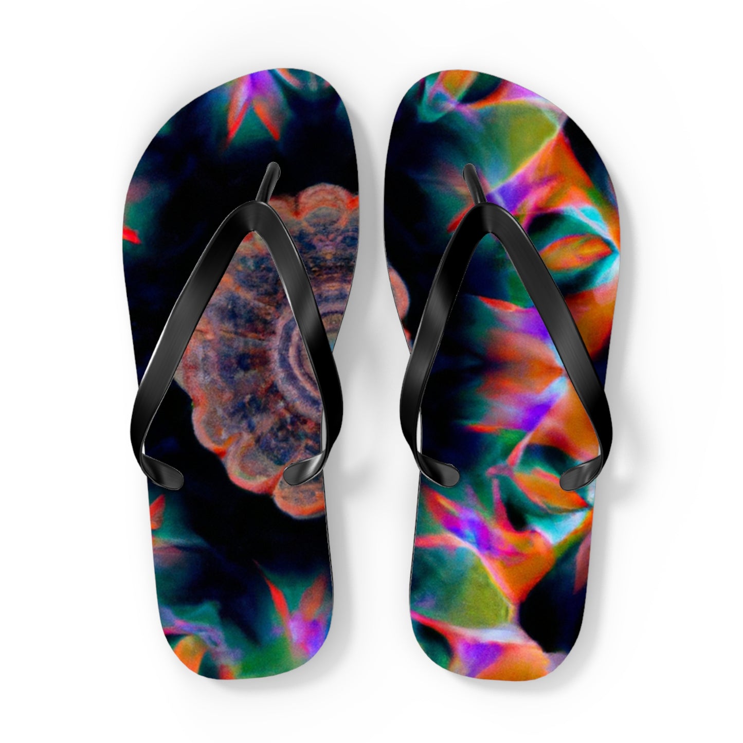 Edwina Applegate Bootmakers - Psychedelic Trippy Flip Flop Beach Sandals