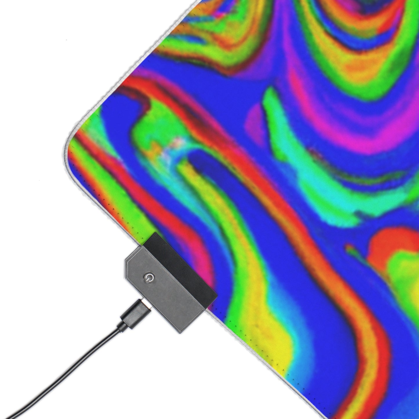 Rocky Rockmoner - Psychedelic Trippy LED Light Up Gaming Mouse Pad