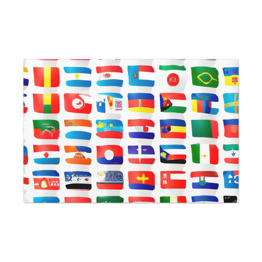 Louisa Pickford - Flags Of The World Canvas Wall Art