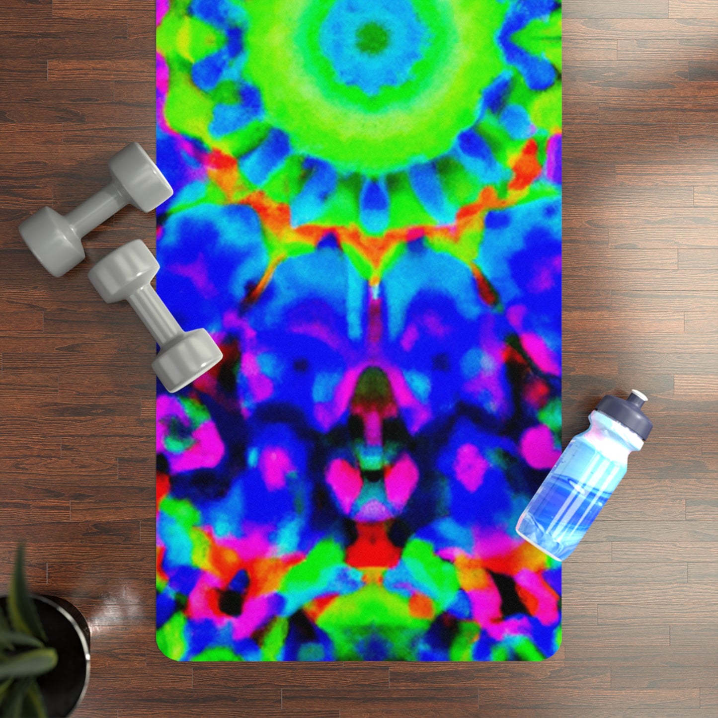 Mala Maharishi - Psychedelic Yoga Exercise Workout Mat - 24″ x 68"