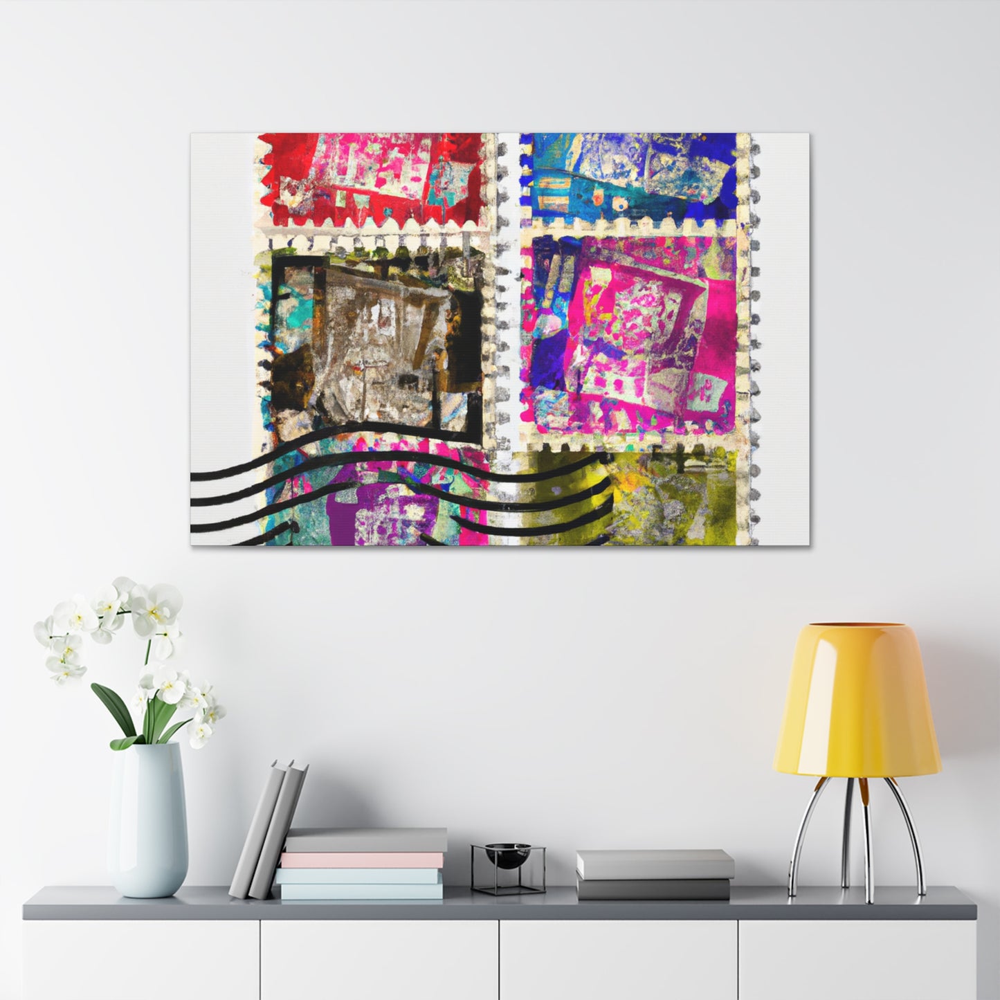 Globetrotting Stamps - Postage Stamp Collector Canvas Wall Art