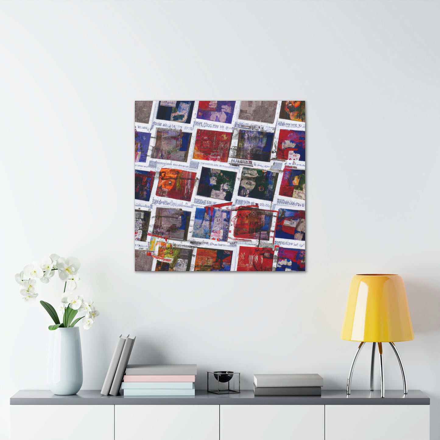 "Global Greetings: A World Tour of Postage Stamps" - Postage Stamp Collector Canvas Wall Art