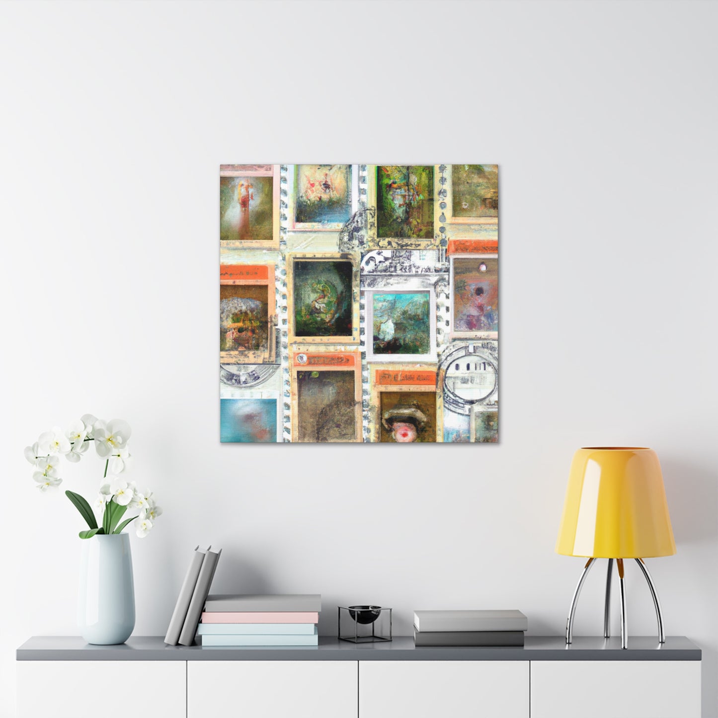 Global Wonders Collection - Postage Stamp Collector Canvas Wall Art