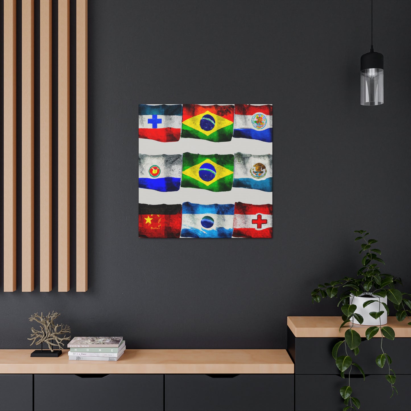 Adelina De Oliveira (1892-1951) - Flags Of The World Canvas Wall Art