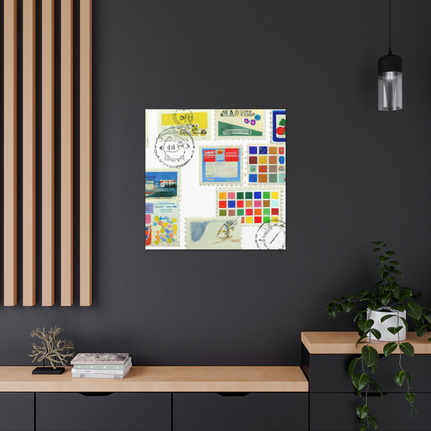 Universal Postage Legacy Series - Postage Stamp Collector Canvas Wall Art