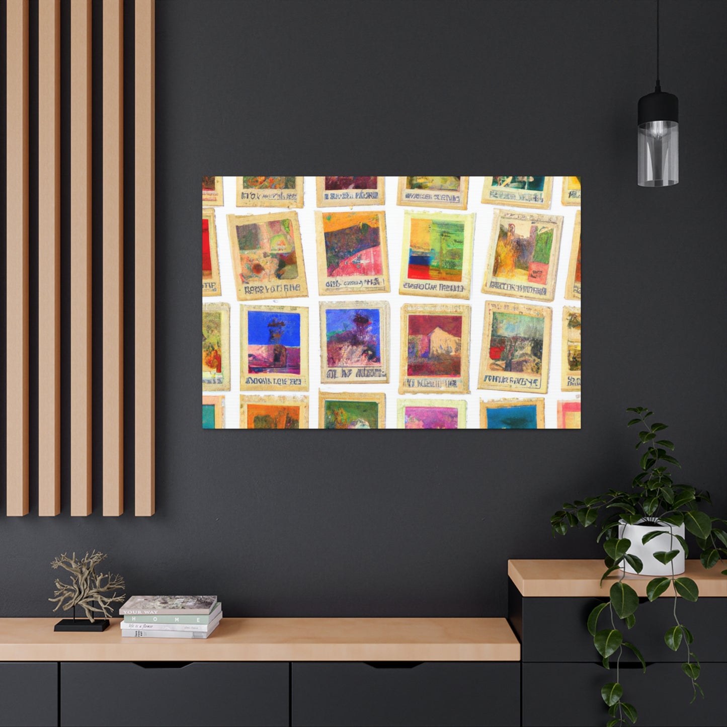 Globe Trotting Stamps - Postage Stamp Collector Canvas Wall Art