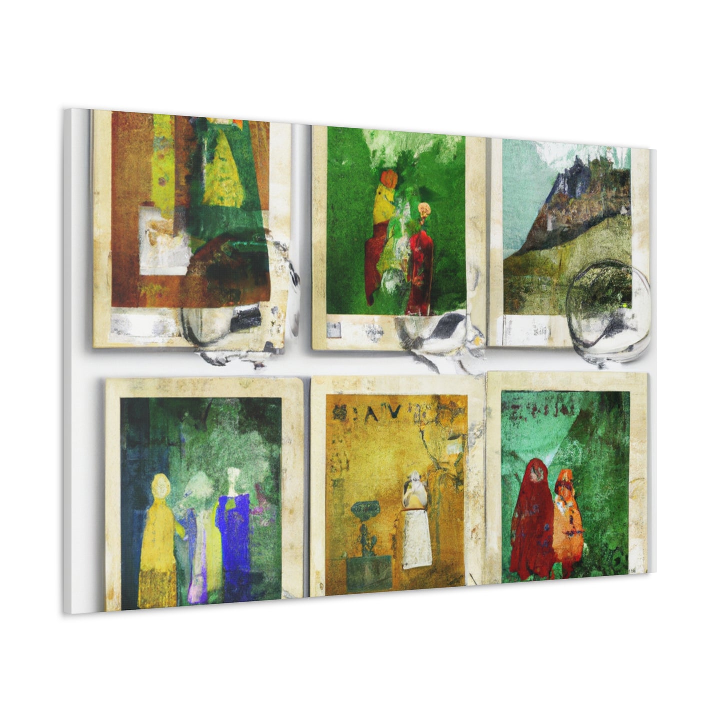 Global Voyage Stamps. - Postage Stamp Collector Canvas Wall Art