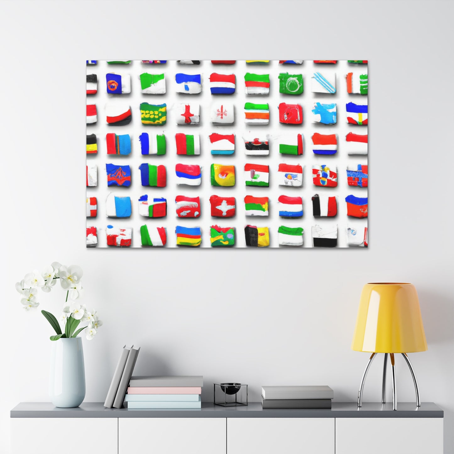 Lizzie Crocker - Flags Of The World Canvas Wall Art