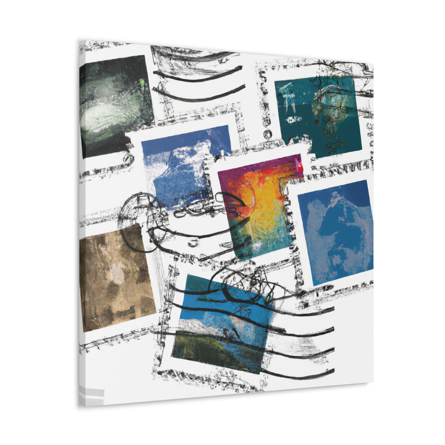 Global Heritage Forever Stamps - Postage Stamp Collector Canvas Wall Art