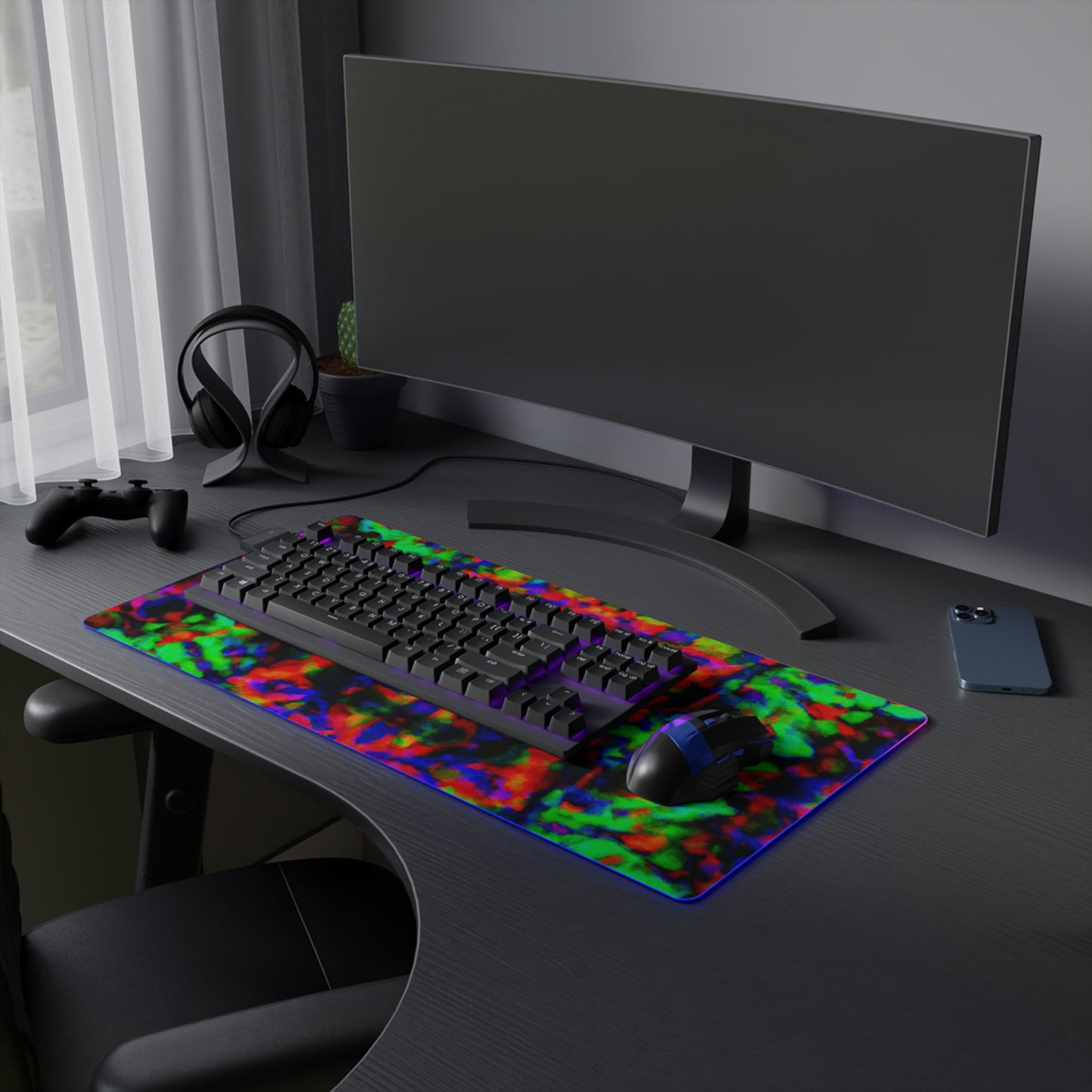 Ronald "Rockets" Roberts - Psychedelic Trippy LED Light Up Gaming Mouse Pad