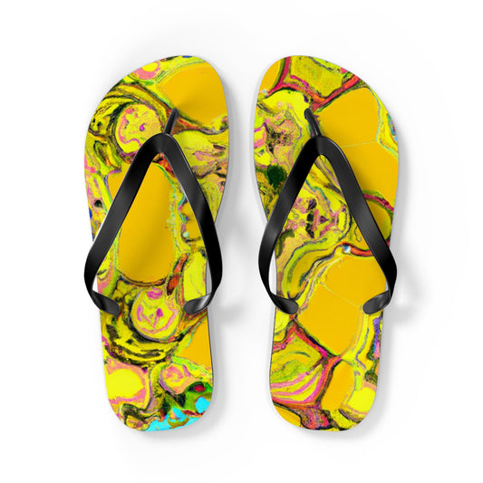 Hiram Bootsmith - Psychedelic Trippy Flip Flop Beach Sandals