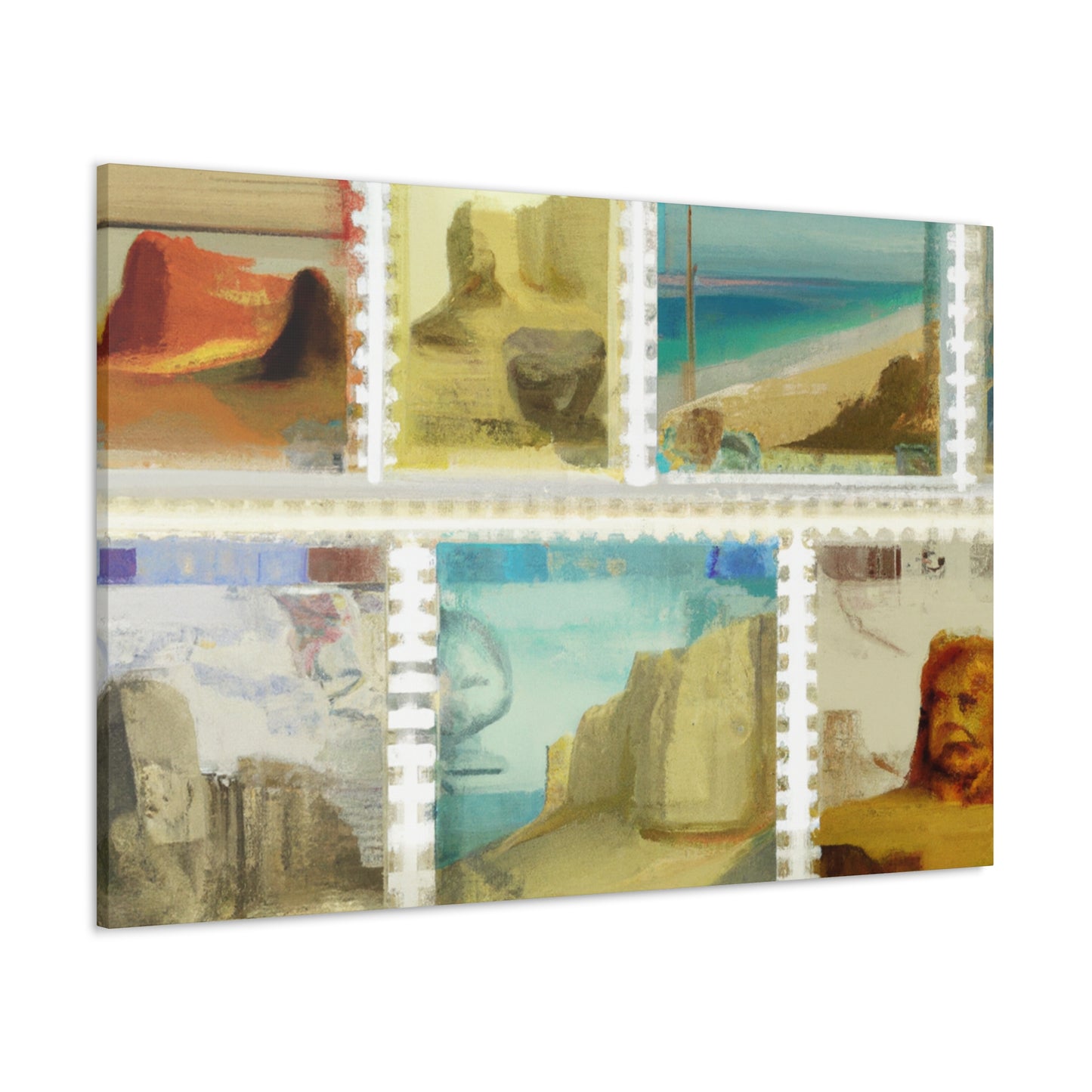 Globetrotter Postage Stamps - Postage Stamp Collector Canvas Wall Art