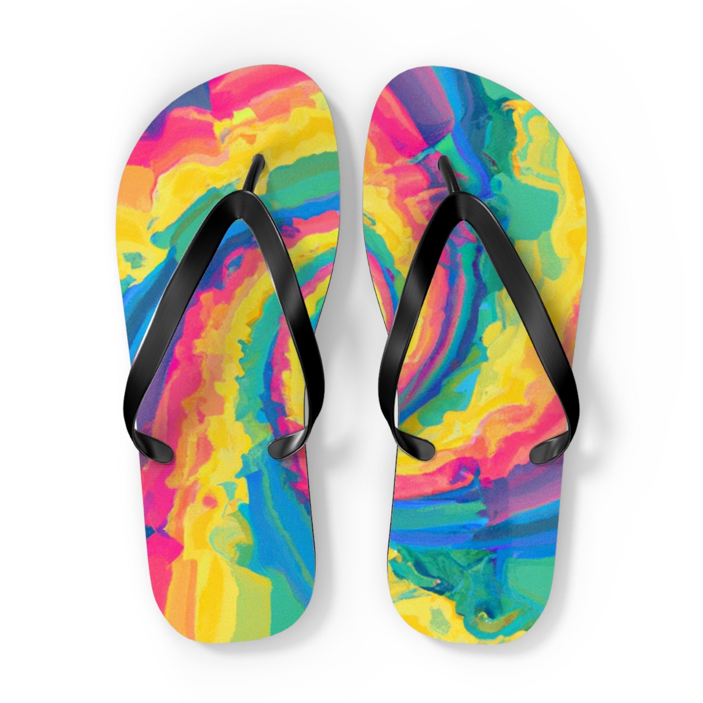 Agatha Brownridge Shoemaker - Psychedelic Trippy Flip Flop Beach Sandals