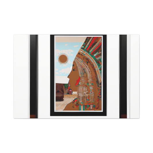 Running Wolf - Native American Indian Canvas Wall Art