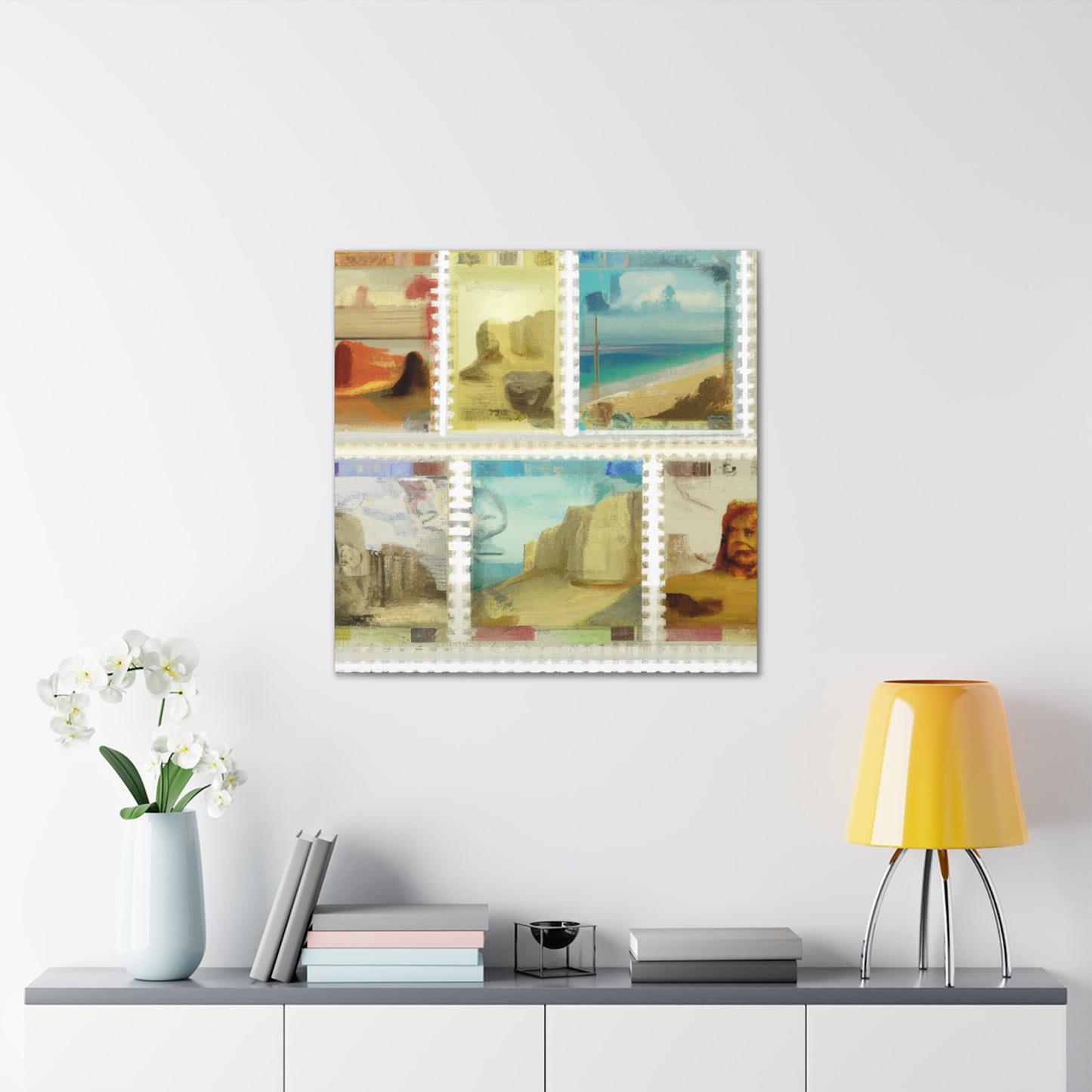 Globetrotter Postage Stamps - Postage Stamp Collector Canvas Wall Art