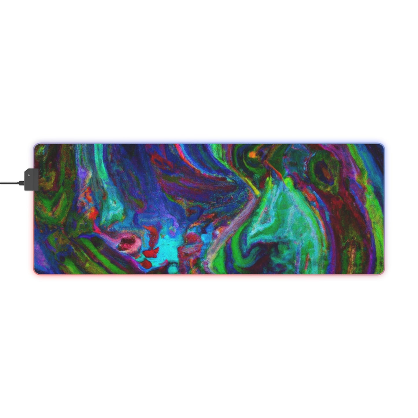 "Dale Dynamo" - Psychedelic Trippy LED Light Up Gaming Mouse Pad