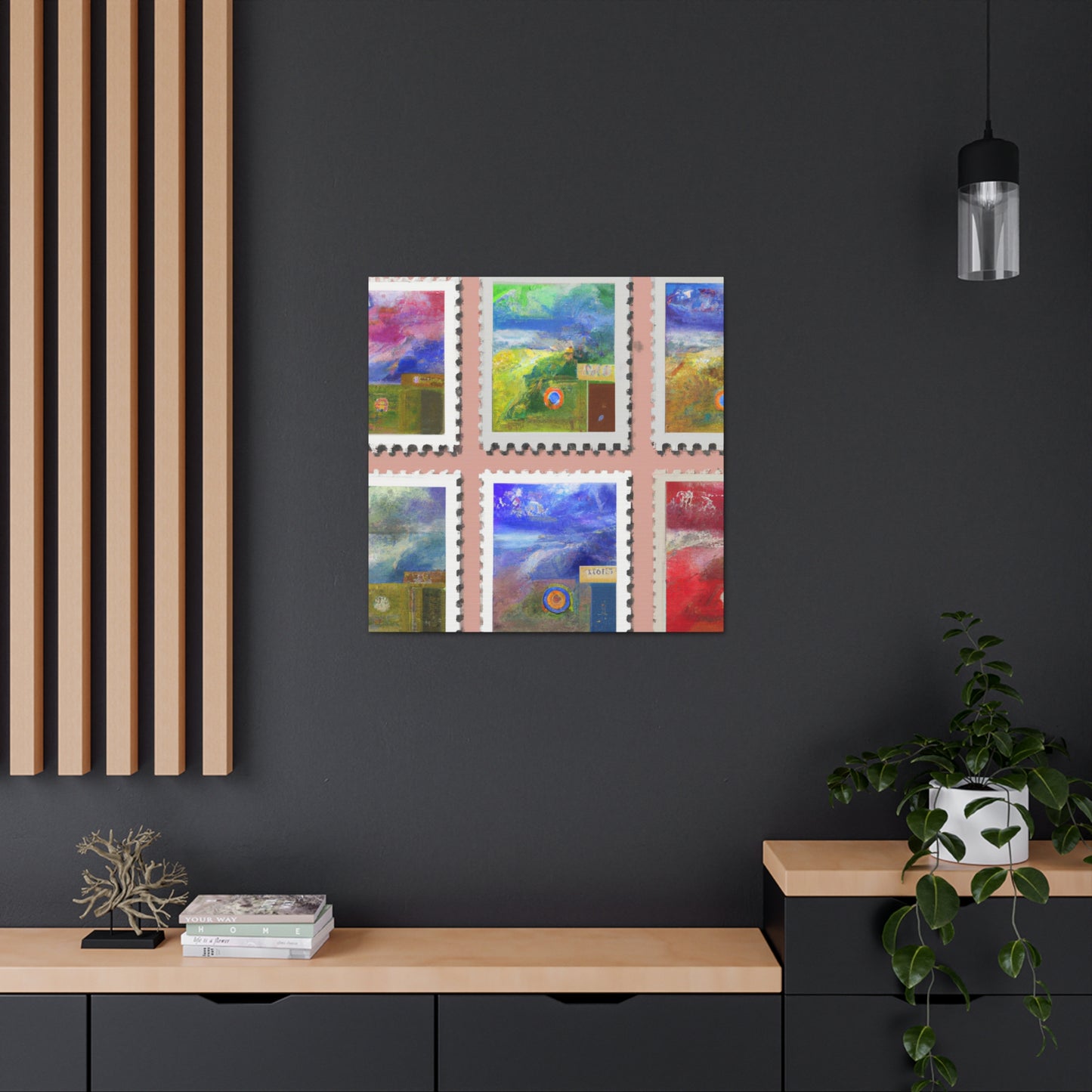 Global Expressions: Historic Treasures Stamp Collection. - Postage Stamp Collector Canvas Wall Art