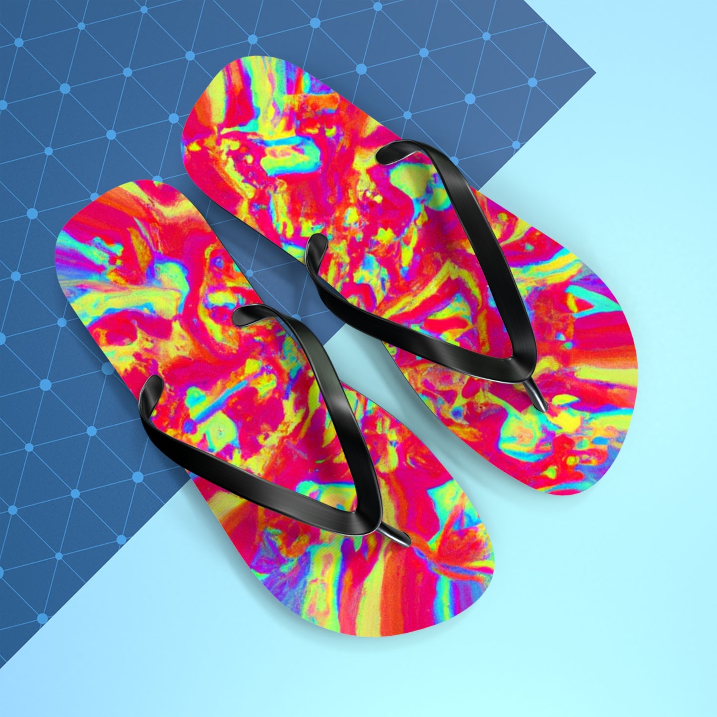 Antonio Cincotti Shoes - Psychedelic Trippy Flip Flop Beach Sandals