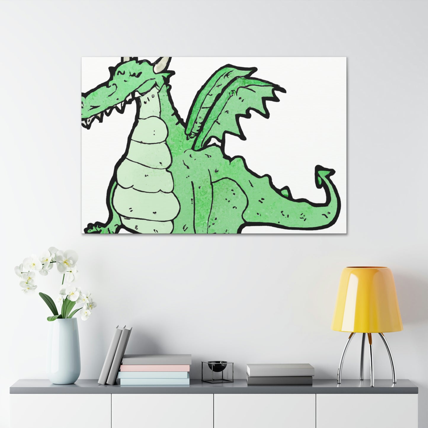Sir/Dame Ophelia the Fangslicer - Dragon Collector Canvas Wall Art