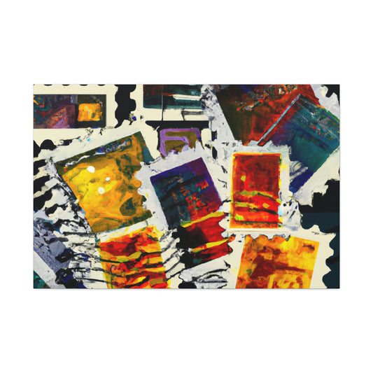 "Global Journey" Postage Stamps - Postage Stamp Collector Canvas Wall Art