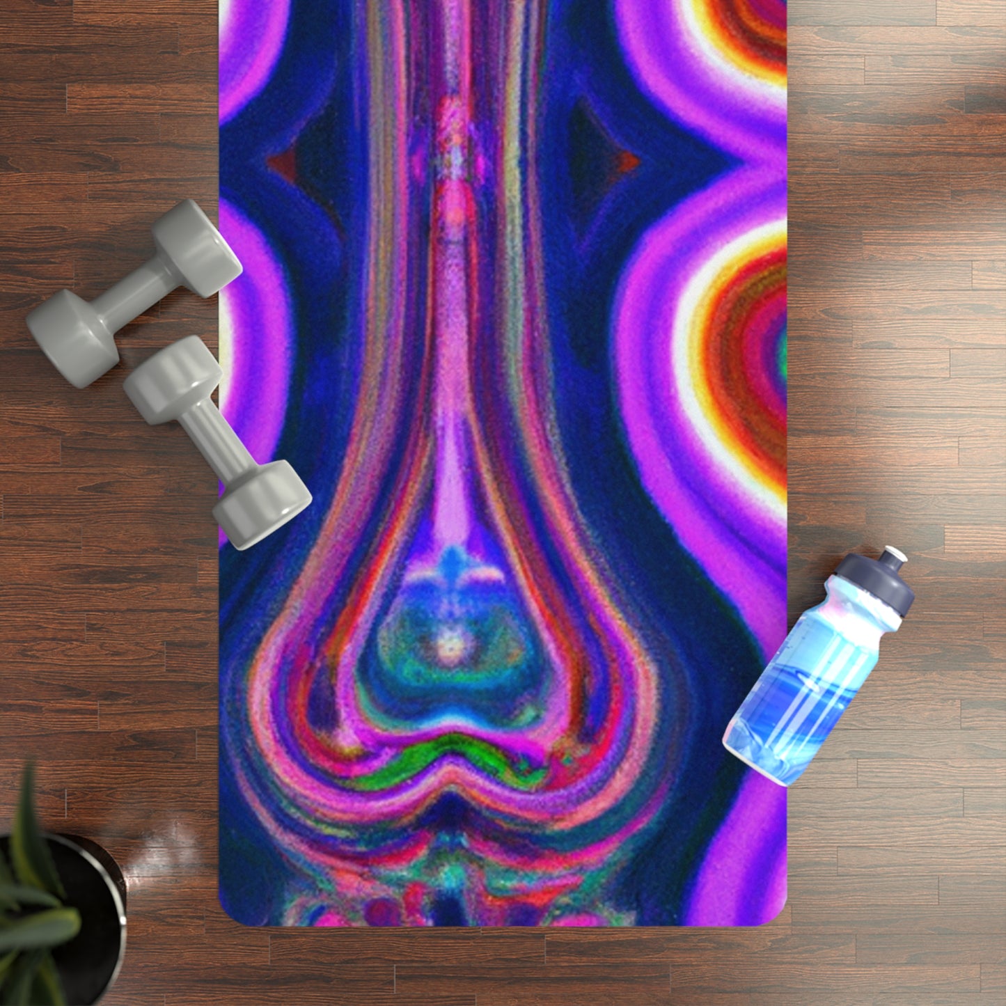 Omkar Rajiv - Psychedelic Yoga Exercise Workout Mat - 24″ x 68"