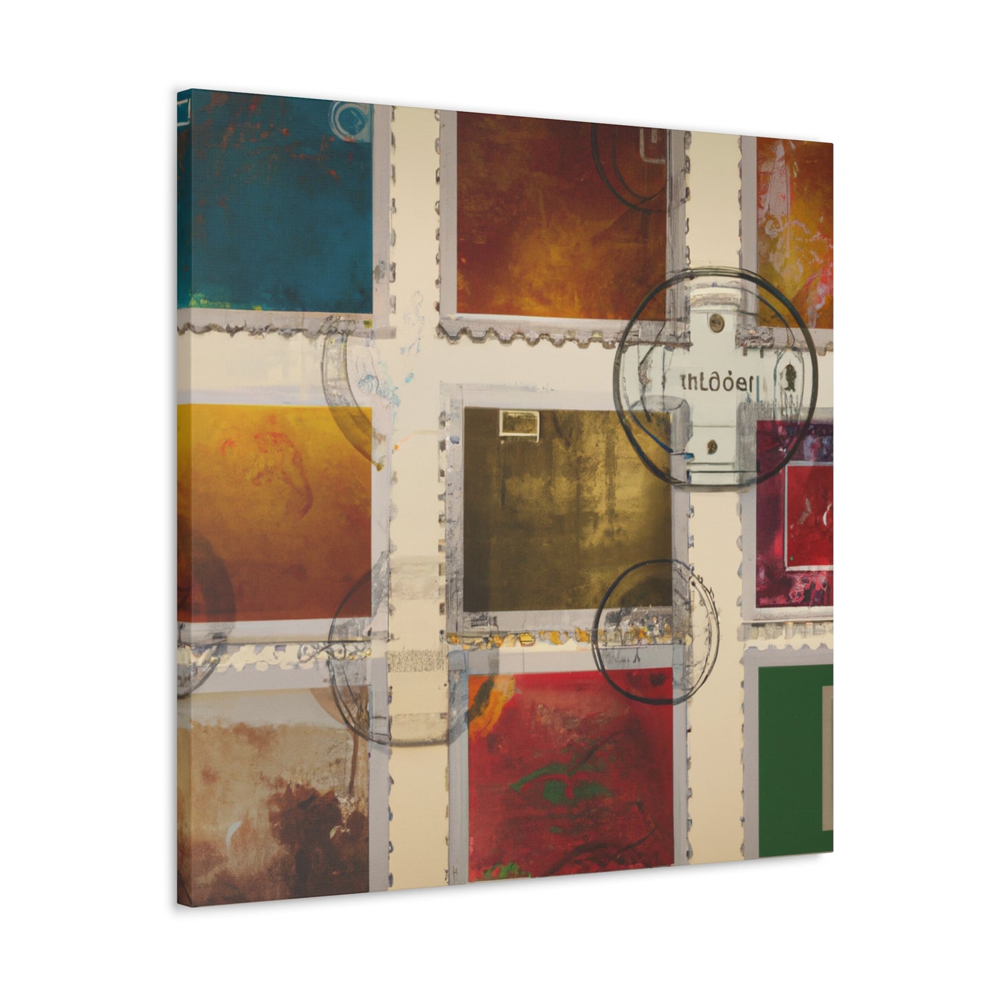 Global Postage Celebration Series. - Postage Stamp Collector Canvas Wall Art